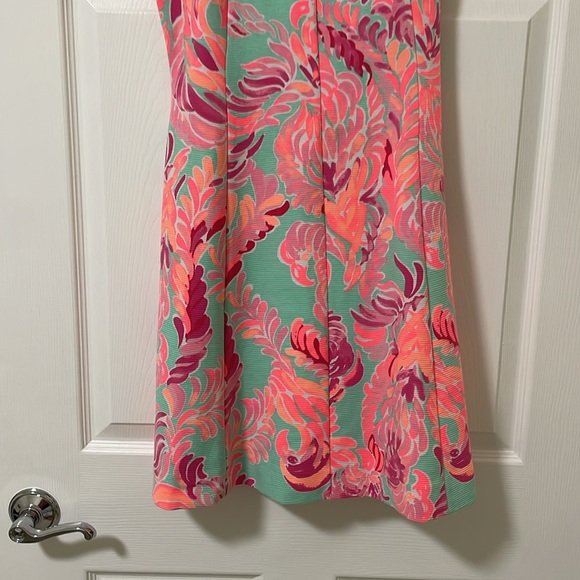 Lily Pulitzer Teal Floral Print Dress - Picture 3 of 8